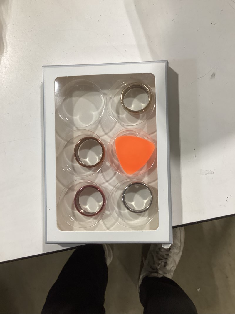 Condition photo showing As Is for 5 pack ring cover compatible with oura ring gen 4/oura ring gen 3 horizon/heritage, abrasion-resistant tpu case for oura ring protector accessories for oura size 7 clear+silver+gold+rosegold+pink size 7