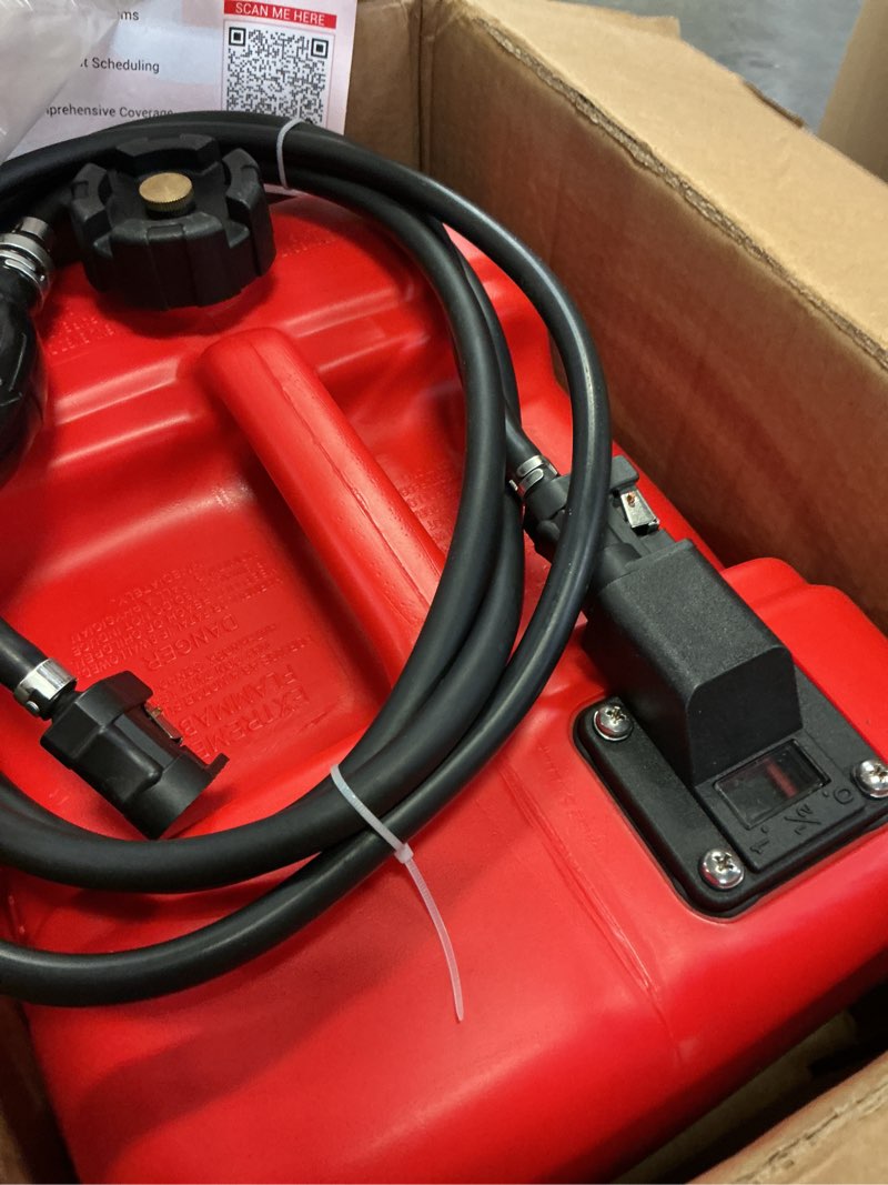 Condition photo showing Good Condition for garveetech marine tank, 3 gallon marine boat transfer tank with 9.8ft hose, i-shaped handle, easy to carry for outboard engine boats, fishing boat, deck boat,yacht 12l