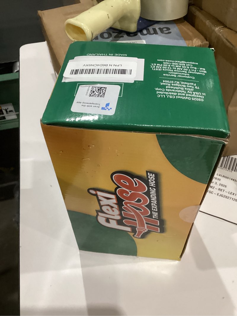 Condition photo showing New/Like New for Flexi Hose with 8 Function Nozzle, 50FT - Lightweight Expandable Garden Hose, No-Kink Flexibility, 3/4 Inch Solid Brass Fittings and Double Latex Core - Green Green 50ft