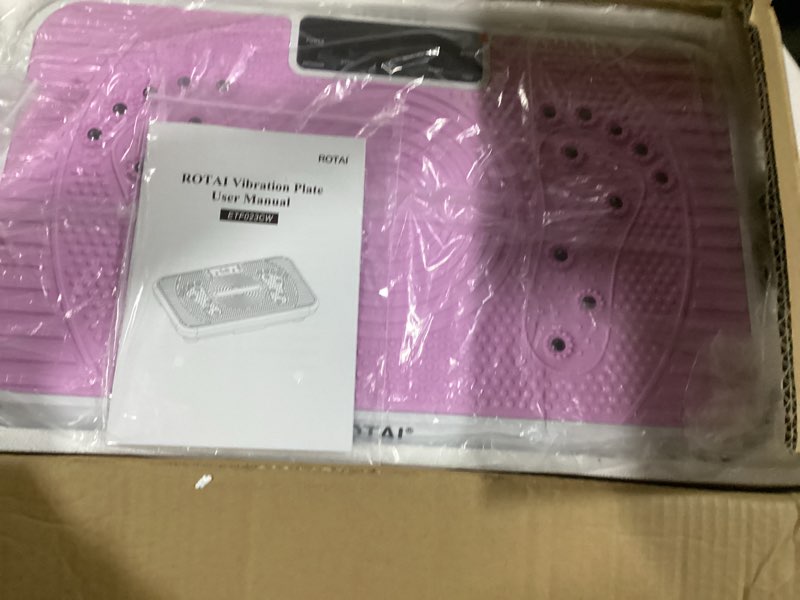 Condition photo showing New/Like New for Shake Plate Vibration Exercise Machine for Lymphatic Drainage Massager & Weight Loss, 400 lbs Capacity Whole Body Vibrating Plate Workout for Women and Men Light Pink