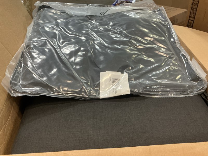 Condition photo showing New/Like New for Arden Outdoor Deep Seat Cushion Set, 24 in x 24 in, Weather-Proof, Rain-Proof, Fade Resistant Patio Cushion for Chair, Sofa, and Couch Black Leala Polyfill Black Leala 24" x 24"