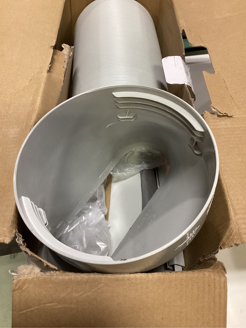Condition photo showing As Is for portable air conditioner window vent kit with 5.9” exhaust hose adjustable portable ac window kit for ducting universal portable ac seal panel for horizontal&vertical window panel set+exhaust hose(length-59") diameter-5.9"