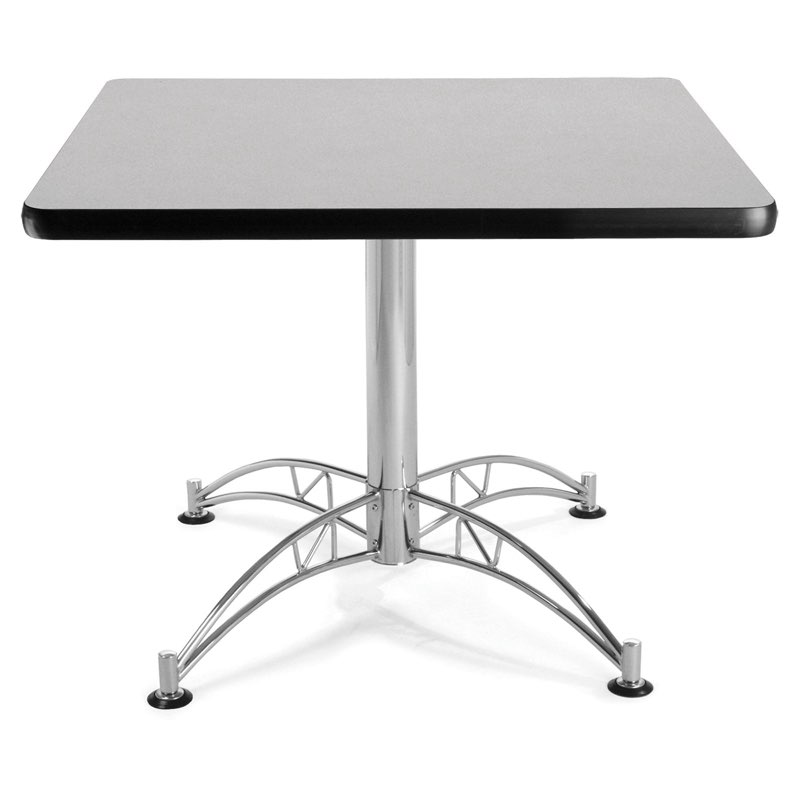  Incomplete *Only LEGS  *Model LT36SQ 36\" Multi-Purpose Square Table with Chrome-Plated Steel Base, Gray Nebula