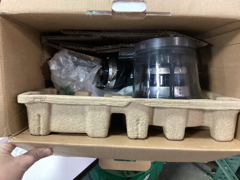 Condition photo showing item condition for nutribullet Slow Juicer, Slow Masticating Juicer Machine, Easy to Clean, Quiet Motor & Reverse Function, BPA-Free, Cold Press Juicer with Brush, 150 Watts, Charcoal Black, NBJ50300, 24-oz
