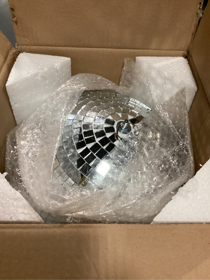 Condition photo showing Good Condition for NuLink 12" Disco Ball Decor Hanging Disco Ball Mirror Ball for Party Decoration Wedding Home 12 inch Silver