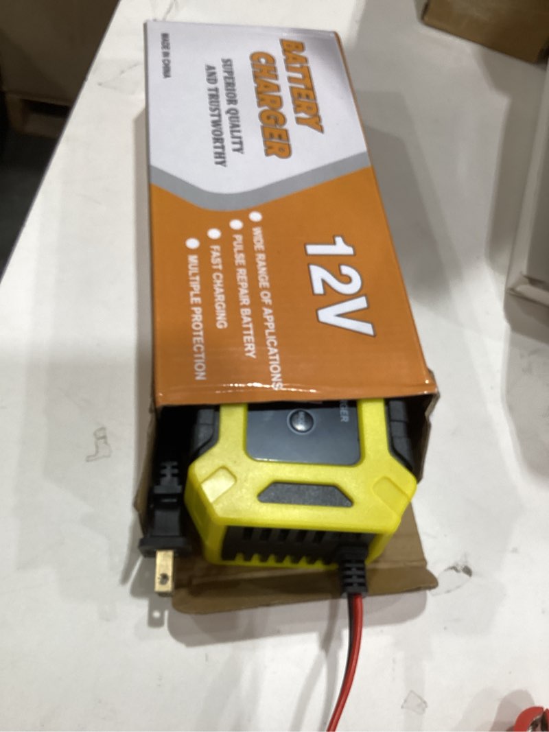Condition photo showing New/Like New for Car Battery Charger,6 AMP,12V Smart Battery Trickle Charger Automotive 12V Battery Maintainer Desulfator for Car Truck Motorcycle Lawn Mower Marine Lead Acid Batteries
