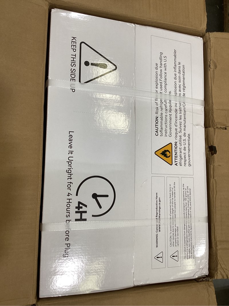 Condition photo showing New/Like New for gevi nugget ice maker countertop with programmable timer, 40 lbs/24h | self-cleaning, double-layer insulation, soft pebble chewable ice, for home, kitchen,office,gift 17.3"d x 9.7"w x 16.7"h white-programmable timer 1