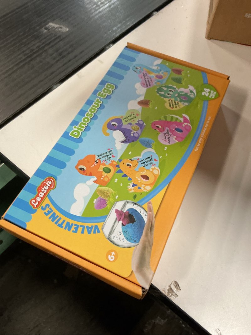 Condition photo showing New/Like New for LEASEN 24 Pack Valentines Day Gifts for Kids, Dinosaur Egg with Dinosaur 3D Greeting Cards for Kids, Valentine's Day School Party Favor Prize, Classroom Exchange Gift Set Dinosaur Eggs