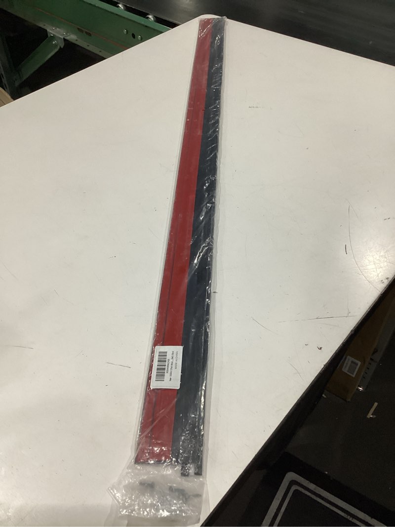 Condition photo showing New/Like New for 42 inch door draft stopper 2 pack metal sweep bottom mice seal strip metal blocker, aluminium mouse sweep 2" height, 2"x42" black