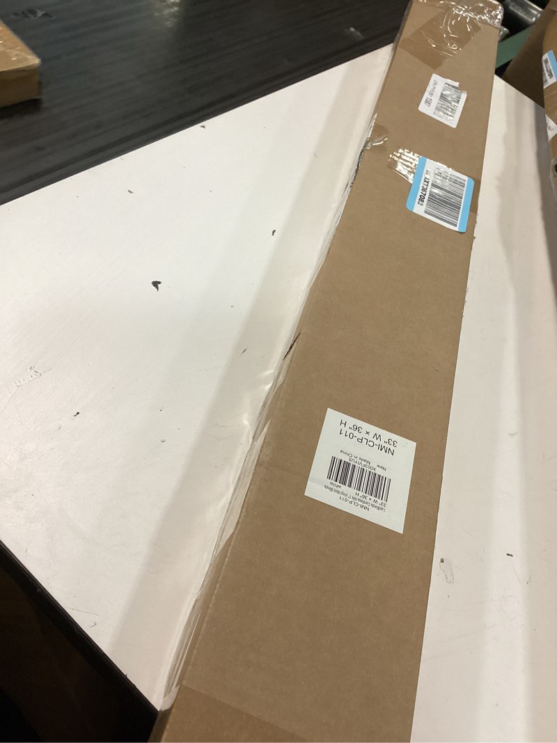 Condition photo showing New/Like New for lazblinds no tools no drill 1" vinyl mini blinds, cordless blinds for windows, light filtering horizontal window blinds & shades, 33" w x 36" h, white cordless-white 33" w x 36" h