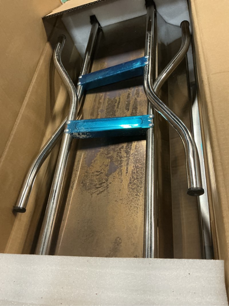 Condition photo showing As Is for Barbecue Charcoal Grill Stainless Steel Folding Portable BBQ Tool Kits for Outdoor Cooking Camping Hiking Picnics Tailgating Backpacking or Any Outdoor Event (Large)