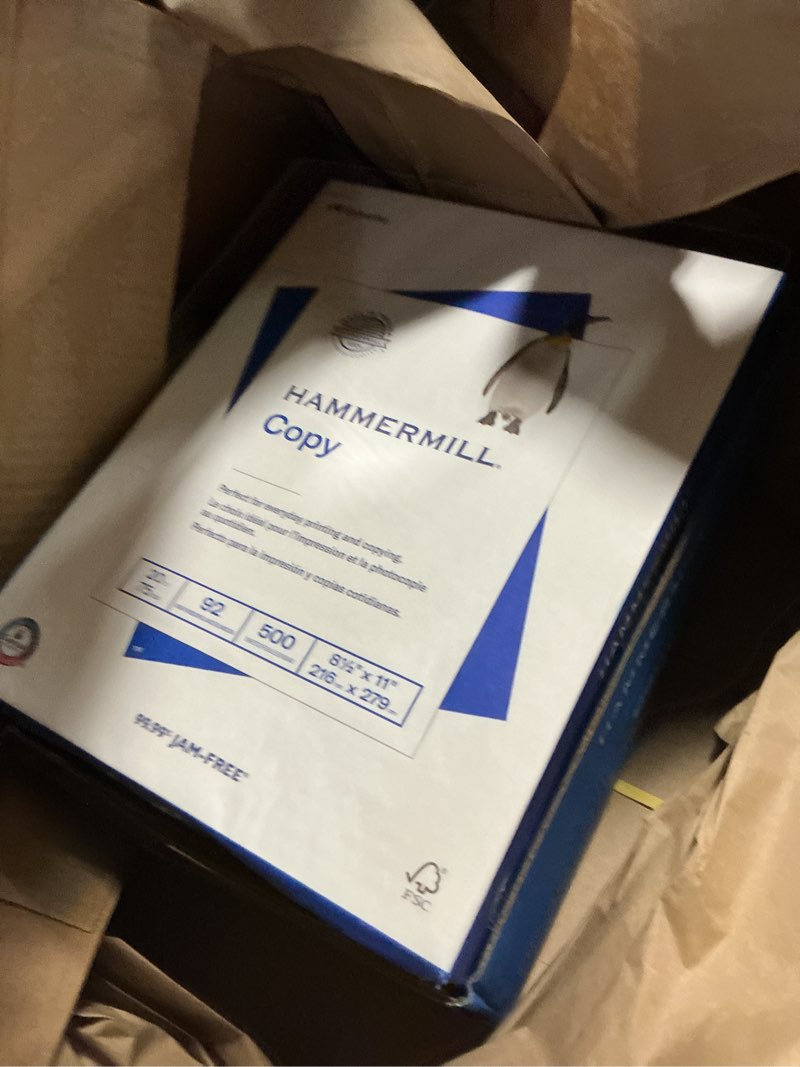 Condition photo showing Good Condition for hammermill printer paper, 20 lb copy paper, 8.5 x 11-3 ream (1,500 sheets) - 92 bright, made in the usa 3 ream |8.5x11 |1500 sheets letter (8.5 x 11)