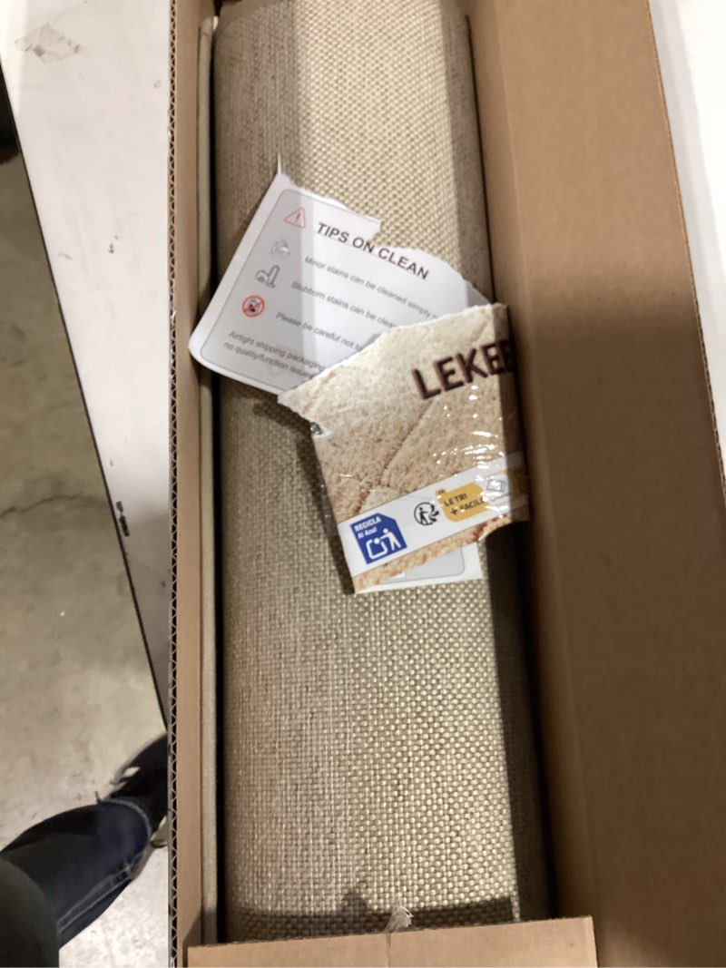 Condition photo showing Good Condition for lekeepgo door mat 24"x47", non slip door mat indoor entrance, rubber backing front indoor door mats washable absorbent low-profile doomat entryway entry resist dirt inside door mats, khaki 1'11" x 3'11" (rectangular) khaki