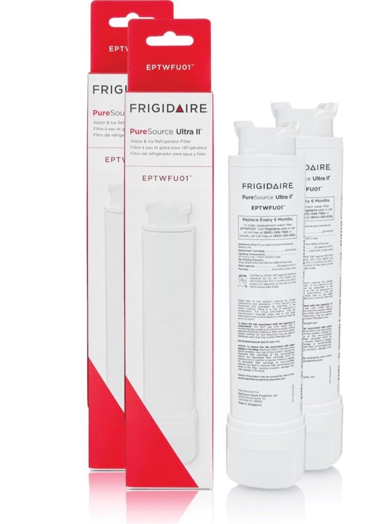 frigidaire eptwfu01 puresource ultra® ii refrigerator water filter replacement | set of 2