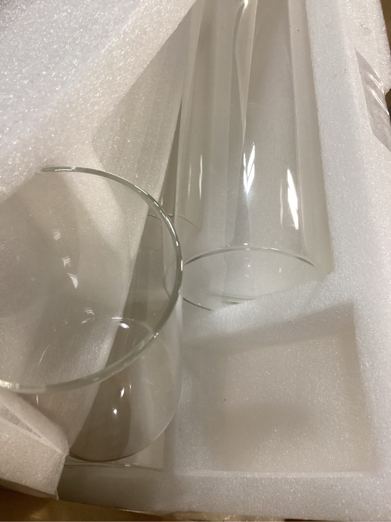 Condition photo showing Good Condition for Shihanee Set of 12 White Pillar Candles and Glass Cylinder Vases - 6 Sizes Clear Candle Holders for Home Table Centerpieces Decoration White 12