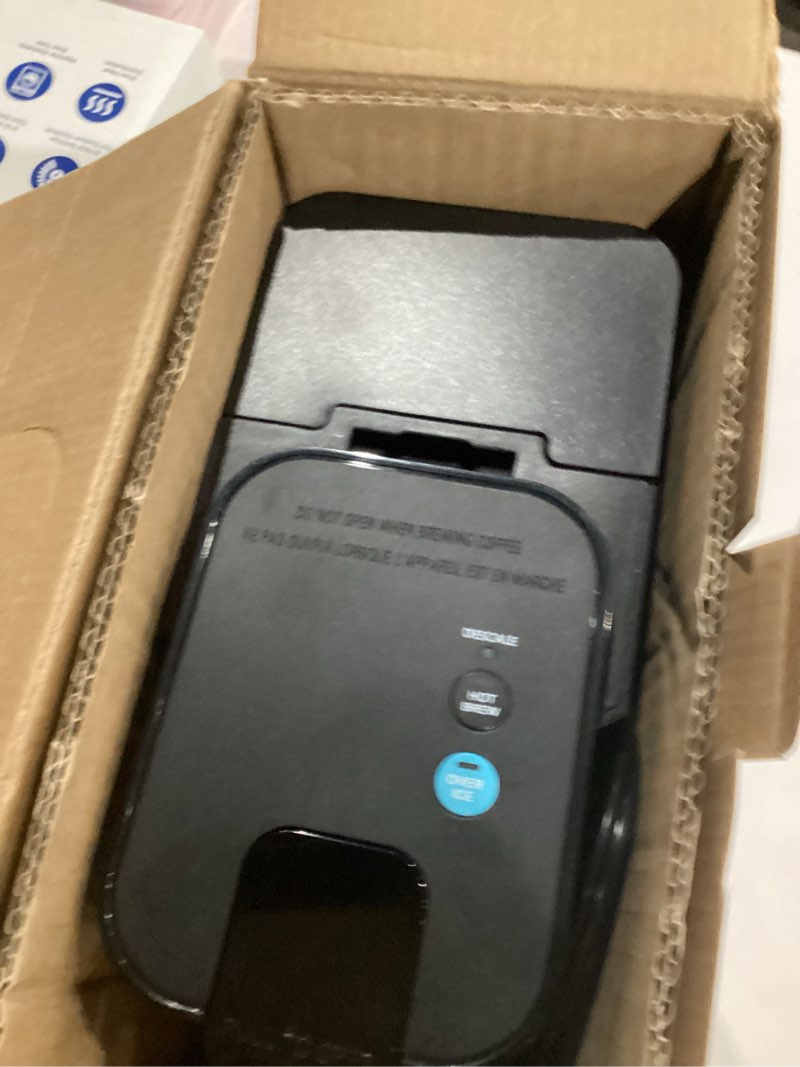 Condition photo showing As Is for Mini Hot and Iced Coffee Maker Single Serve, for K Cup and Ground, 6 to 14 Oz Brew Sizes, with Recipe Book, for Home, Travel, RV, Office and Dorm, Classic Black (2.0 Version)