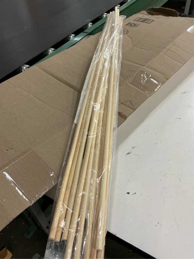Condition photo showing Good Condition for hopelf 10 pcs dowel rods wooden sticks bamboo dowels - 3/8 x 36 inch - crafts assortment 3/8" x 36" 10