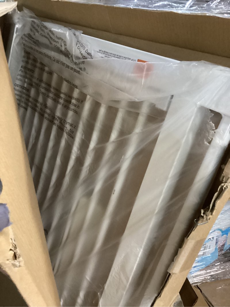 Condition photo showing New/Like New for 55.1" Extra Tall Dog Gate Indoor for Doorways, 30.1-33.8" Wide Cat Pet Gate for Stairs, 1.37" Gap No Drilling Auto Close High Pressure Mounted for Kitchen/Hallways, White