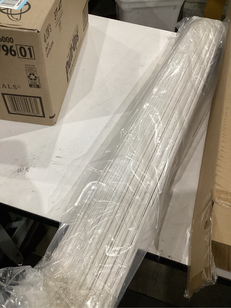 Condition photo showing Good Condition for lazblinds cordless bamboo roman shades, privacy blinds for interior windows, room darkening roll up bamboo blinds for home & patio, 34" w x 64" h, alpine ivory alpine ivory 34" w x 64" h