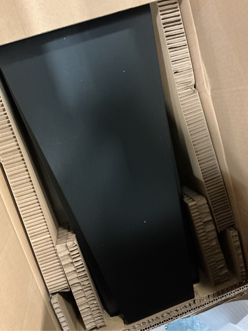 Condition photo showing Good Condition for Heavy-Duty Black Metal Podium Stand with Lockable Wheels | Mobile Lectern with Storage Cabinet & Adjustable Height | for Conference Rooms, Churches, Classrooms & Events