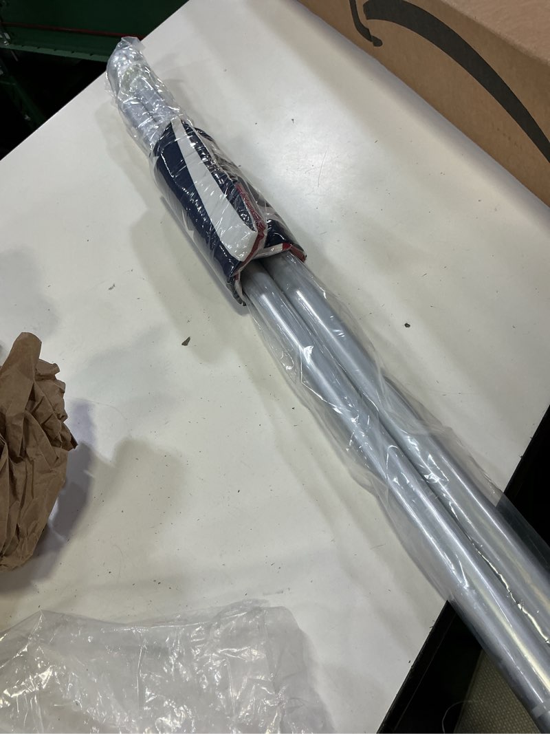 Condition photo showing Good Condition for american flag and pole kit set: includes a 3x5 ft us flag made in usa, 6 ft aluminum tangle free spinning flag pole with carabiners, and flagpole holder wall mount bracket (silver)
