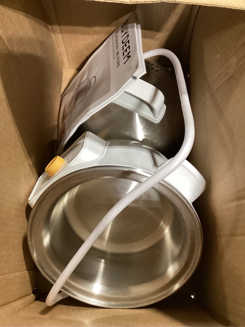 buydeem g32 electric food steamer 1.6qt, stainless steel steamer for vegetable egg seafood, 8 time s