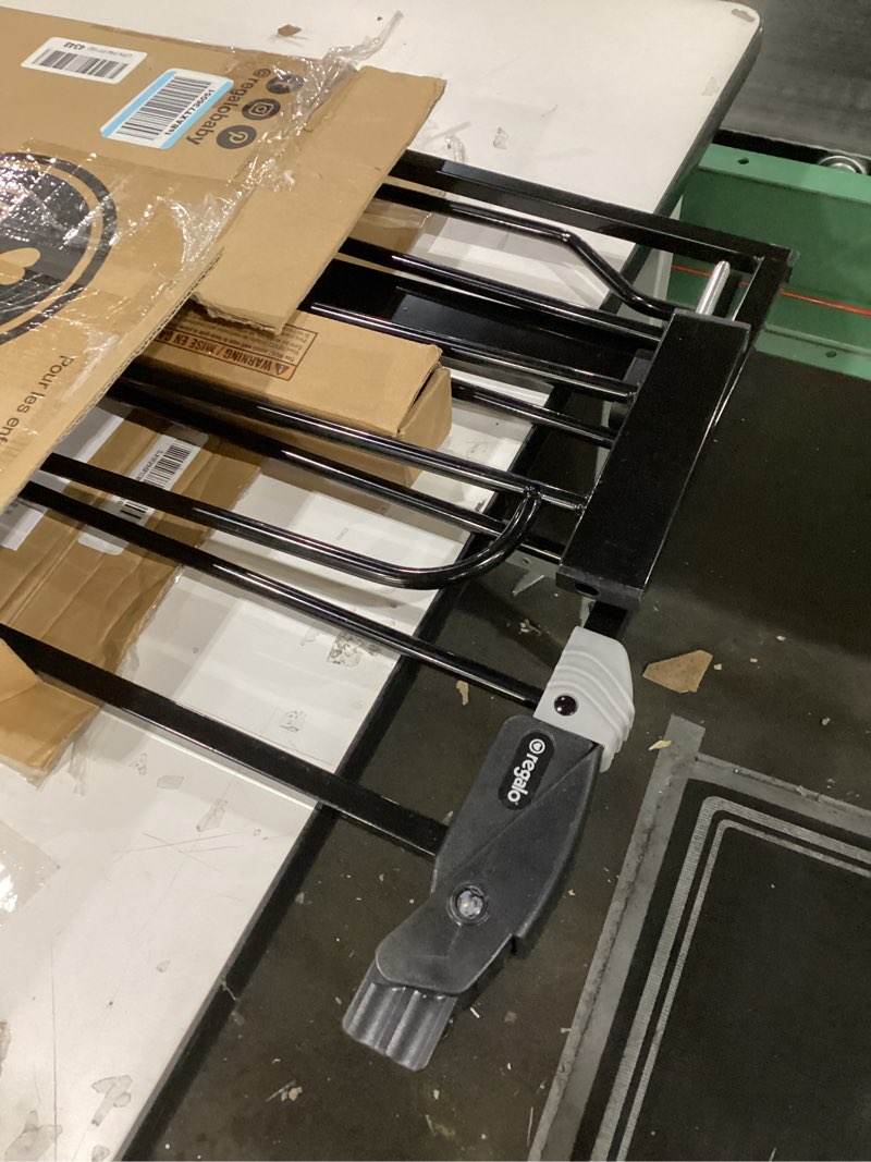 Condition photo showing New/Like New for Regalo Easy Step 38.5-Inch Wide Walk Thru Baby Gate, Includes 6-Inch Extension Kit, Pressure Mount Kit, Wall Cups, Black Black 29-38.5"W x 30"H