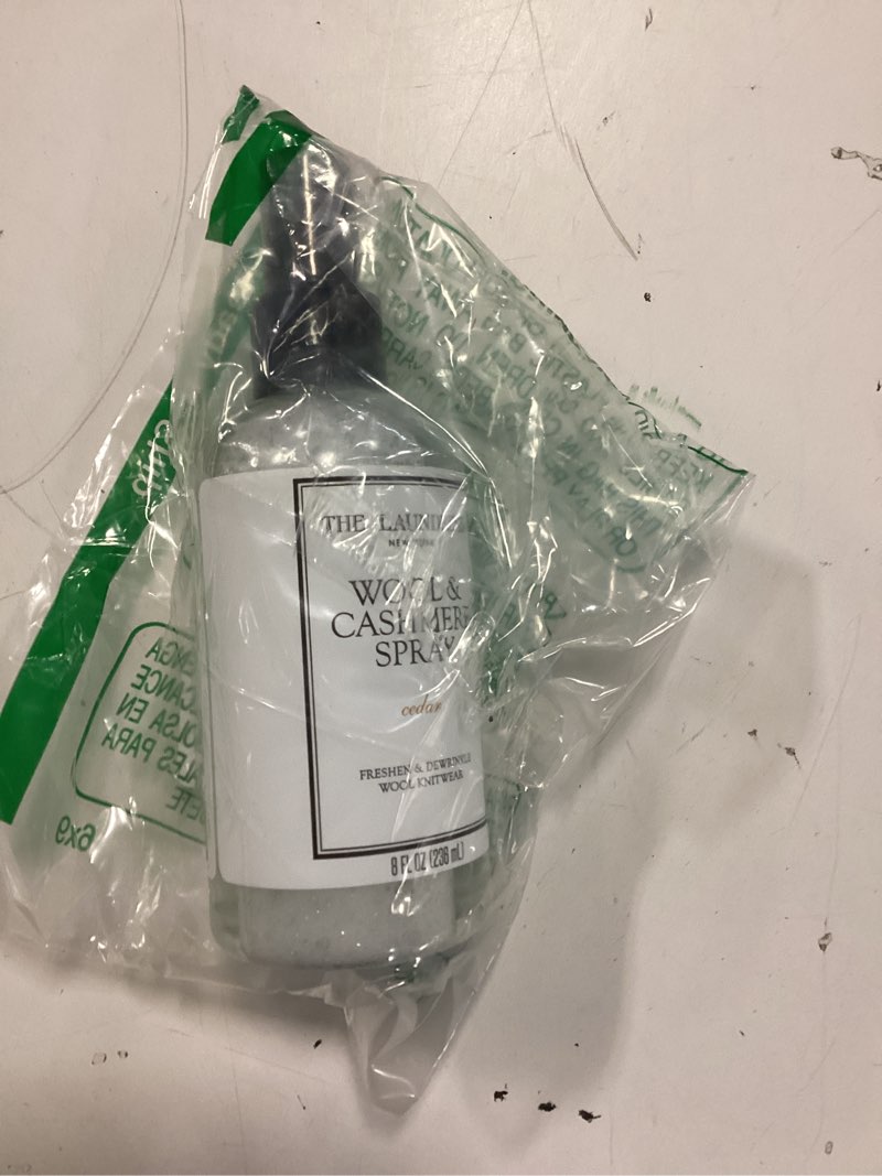 Condition photo showing New/Like New for The Laundress Wool and Cashmere Fabric Spray, Wool Dewrinkle Spray, Upholstery and Linen Spray, Fabric Refresher, Cedar Scent, 8 Fl Oz