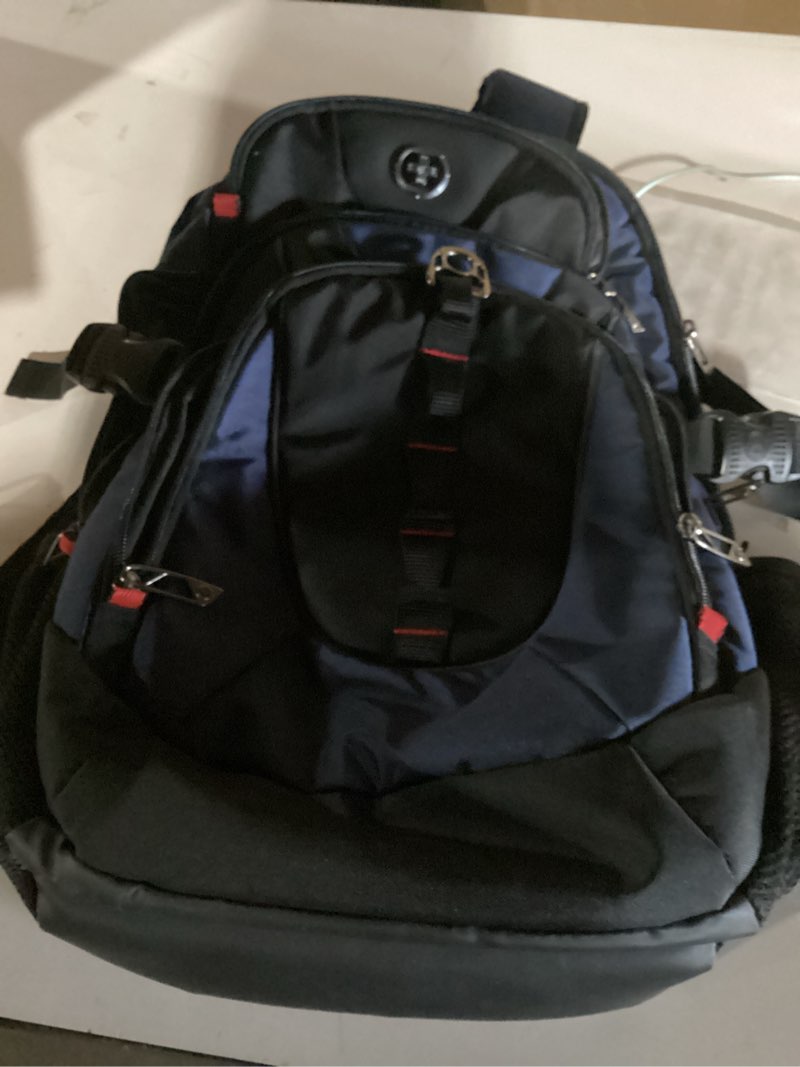 Condition photo showing Good Condition for Swissdigital Design TSA Business Laptop Backpack For Men,Travel Backpack With USB Charging Port,College Tech Backpacks With RFID Pockets Presents For Men Fits 15.6 Inch Computer Blue | J16BT-12