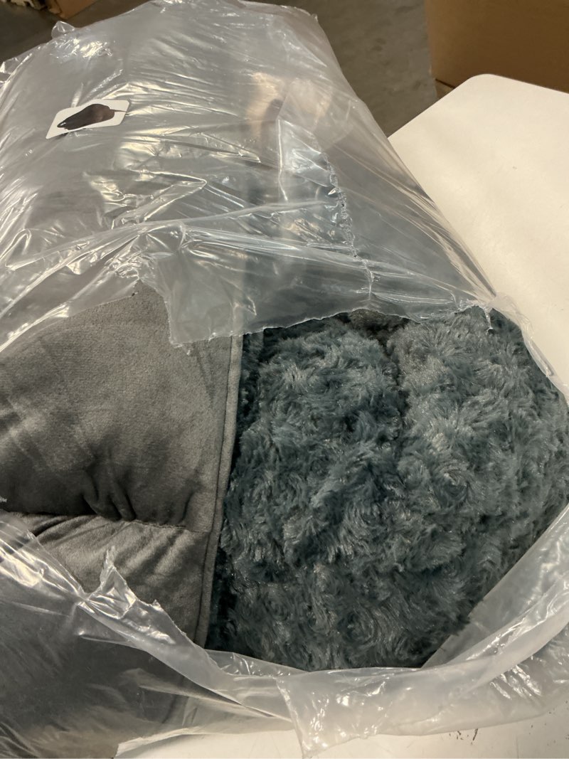 Condition photo showing As Is for INVENHO Large Dog Bed for Large Medium Small Dogs, Rectangle Washable Orthopedic Dog Bed, Soft Calming Sleeping Puppy Bed Durable Pet Cuddler with Anti-Slip Bottom L(30"x24"x9")