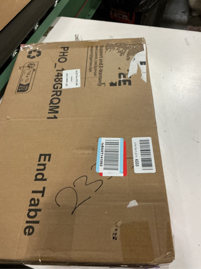 Condition photo showing Good Condition for IDEALHOUSE End Table, Small Side Table, Nightstand with 2-Tier Storage Shelf, Wood Bedside Table for Living Room, Small Spaces, Bedroom, Entryway, Farmhouse, Rustic Brown