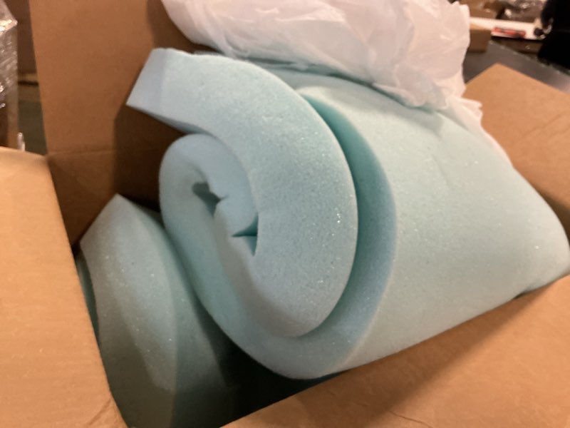 Condition photo showing As Is for LINENSPA Memory Foam Mattress Topper - 3 Inch Gel Infused Memory Foam - Plush Feel - Cooling and Pressure Relieving - CertiPUR Certified - Dorm Room Essentials - Full Size Full 3 Inch Topper Only