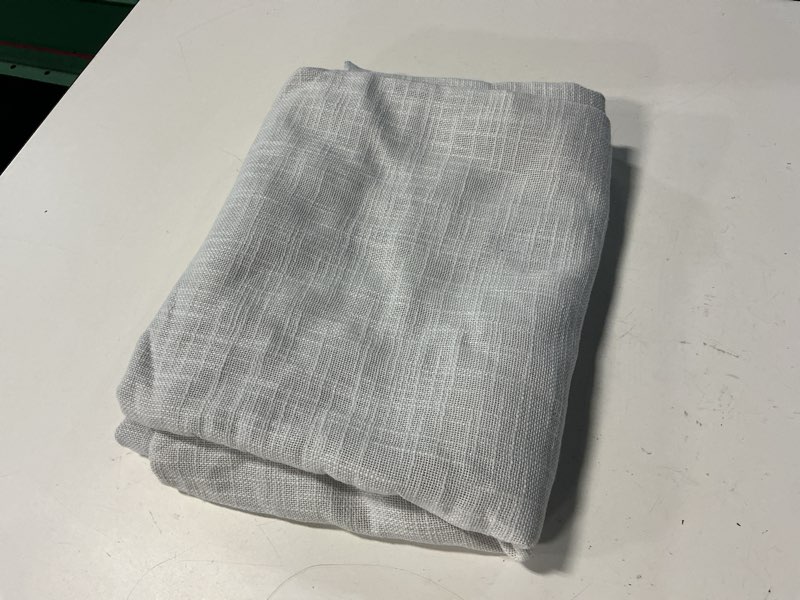 Condition photo showing As Is for cotton sheer curtain set (set of 2), 48x84, cloud