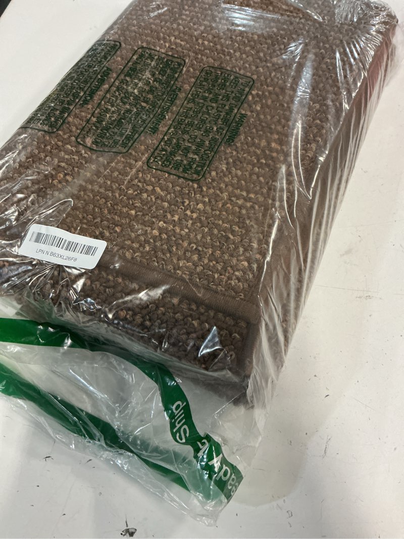 Condition photo showing Good Condition for BEQHAUSE Dirt Trapper Door Mat 32" x 48", Non-Slip Washable Doormats Entrance Mat, Dirt Resistant and Absorbent Welcome Mat, Low Profile Floor Mats for Front Back Door and Entryway, Brown Brown 2'8" x 4' (Rectangular)