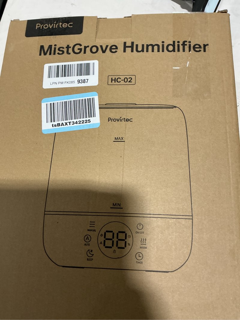 Condition photo showing Good Condition for 6L Self-Cleaning Humidifier for Large Room, CleanCare Warm & Cool Mist, No-Leak Design & Top Fill, 60 Hour Runtime, Quiet Ultrasonic Auto Mode with Remote Control for Bedroom & Home