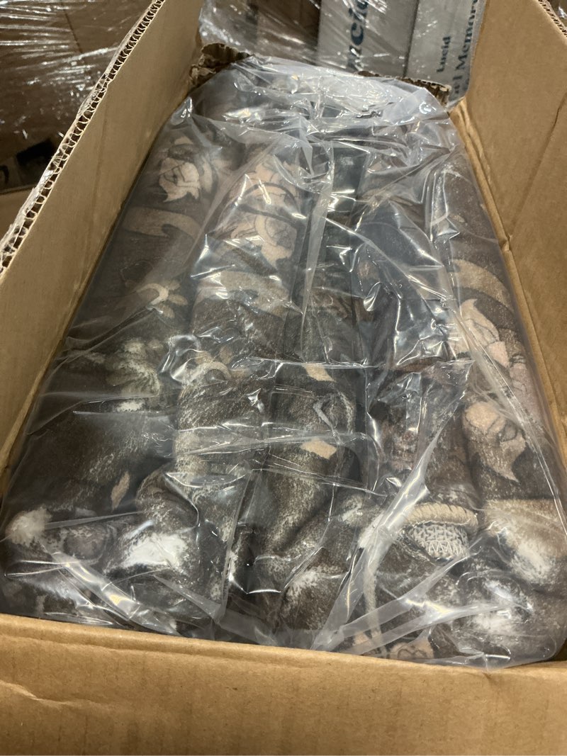 Condition photo showing Good Condition for 8x10 Washable Rugs for Living Room, Soft Large Rugs Brown Area Rug, Indoor Vintage Carpet for Bedroom Dining Room Office, Rubber Backed Non Slip Low Pile Mat, Dark Brown Brown 8' x 10' (Rectangular)