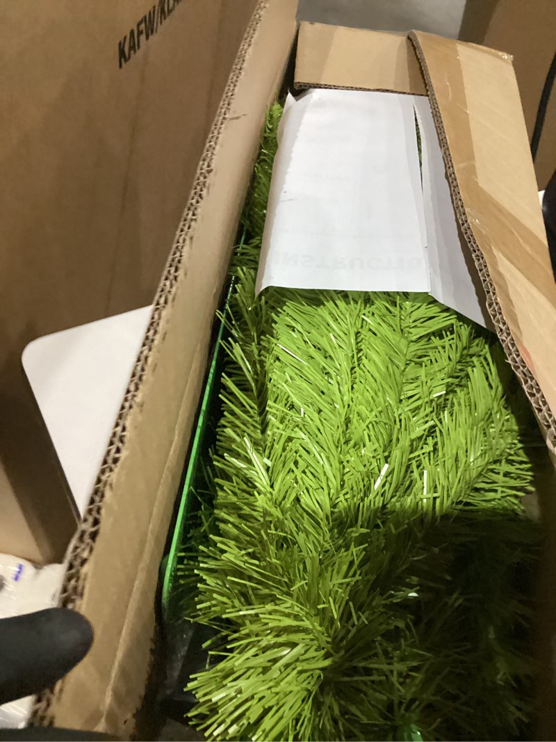 Condition photo showing Good Condition for 6FT Bendable Artificial Christmas Tree with 50 Ornaments & 150 LED Battery Lights, Flexible Pre-Lit Holiday Tree for Indoor Outdoor, DIY Xmas Decoration for Home, Porch, Yard & Party