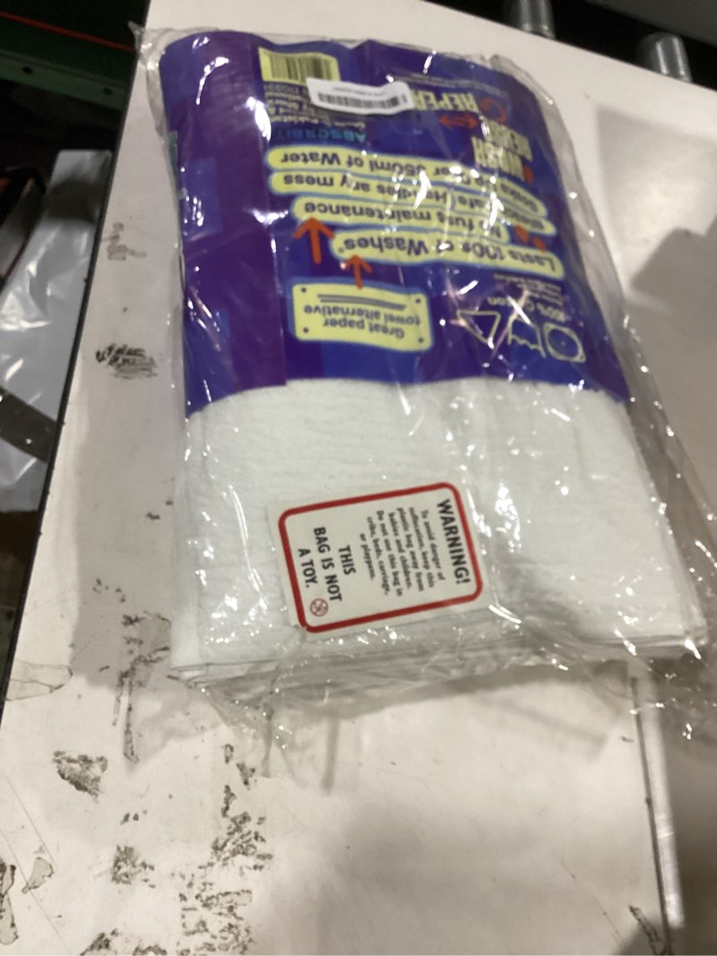 Condition photo showing Good Condition for absorbit bar mop towels 100% cotton 16x19 (12 pack) super absorbent, bleach safe, no fray ribbed terry cloth