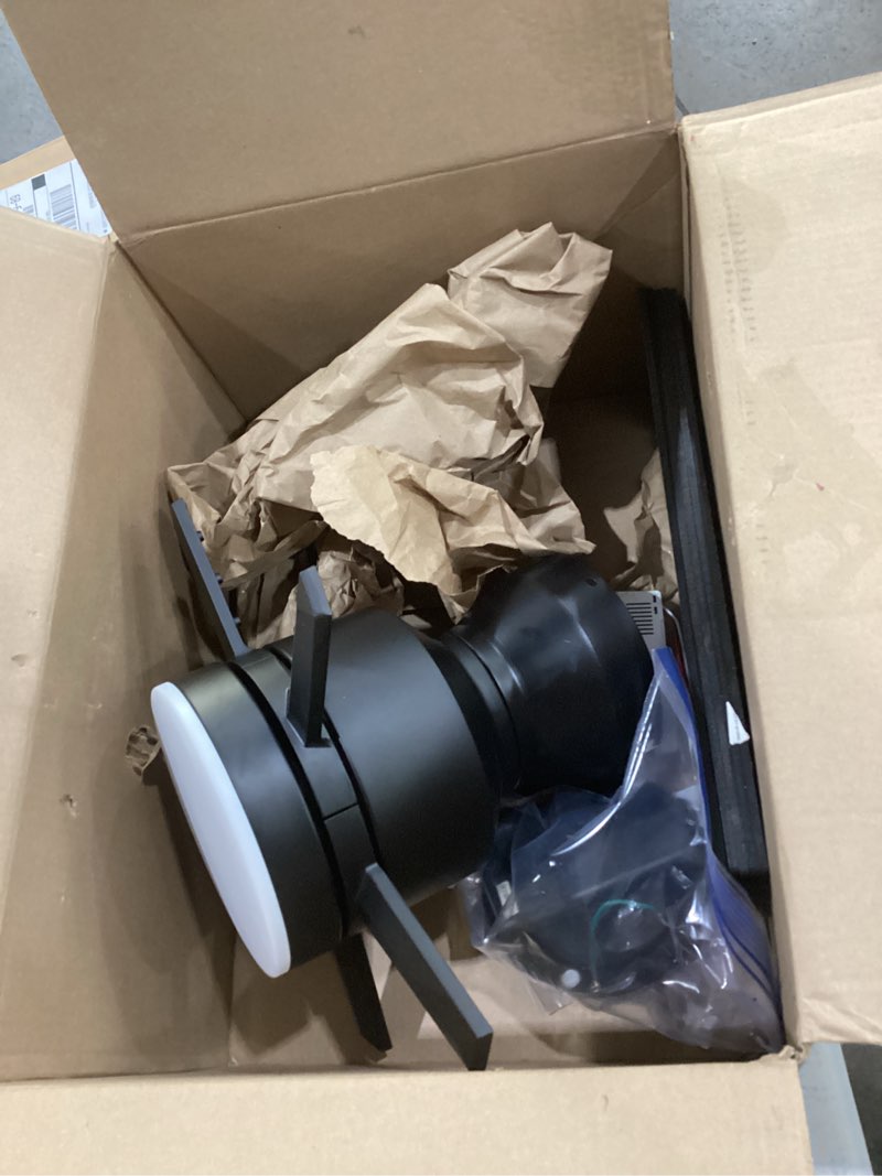 Condition photo showing Good Condition for Ohniyou Ceiling Fans with Lights, 42'' Low Profile Ceiling Fan with Light and Remote/APP Control, Modern Flush Mount Ceiling Fan for Indoor Bedroom Kitchen, Dimmable, Qiuet DC Motor, Black Black 42 inch