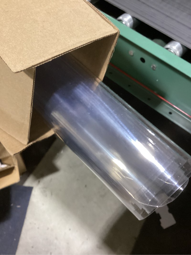 Condition photo showing Good Condition for Clear Table Protector 36 x 72 Inch, 1.5mm Thick Plastic Table Cover, Waterproof PVC Clear Table Cover Protector, Desk Protector Mat, Writing Desk Pad for Desktop, Coffee & Dining Room Table 36" x 72" (Rectangular) Crystal Clear