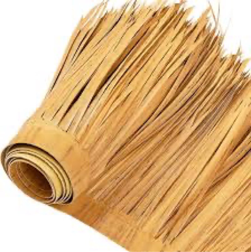  Berlune 16.5ft x 20in Thatch Roofing Mexican Tiki Hut Grass Skirting Roof Artificial Palm Thatch Rolls Tiki Bar Hut Grass Palapa Roofing for Garden Patio Umbrella Fence Party Decoration