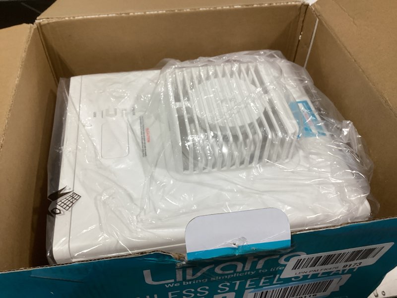 Condition photo showing Good Condition for Stainless Steel Humidifier, 3L Warm Mist Humidifier, Easy Clean with Warm Steam Humidifier, Healthy Air Mist Humidifiers for Bedroom Living Room, with Sleep Mode and Auto-off Setting 3LWhite
