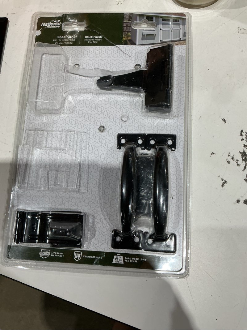 Condition photo showing As Is for national hardware 4-in black gate kit