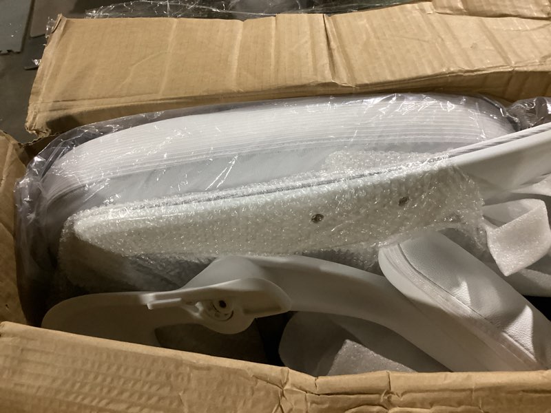 Condition photo showing Good Condition for TRALT Ergonomic Office Chair - Desk Chair with Adjustable Headrest Lumbar Support Computer Chair - Mesh Comfy Chair with Flip-up Armrests - Gaming Chairs for Adults Home Office (Leather, White) Angel White