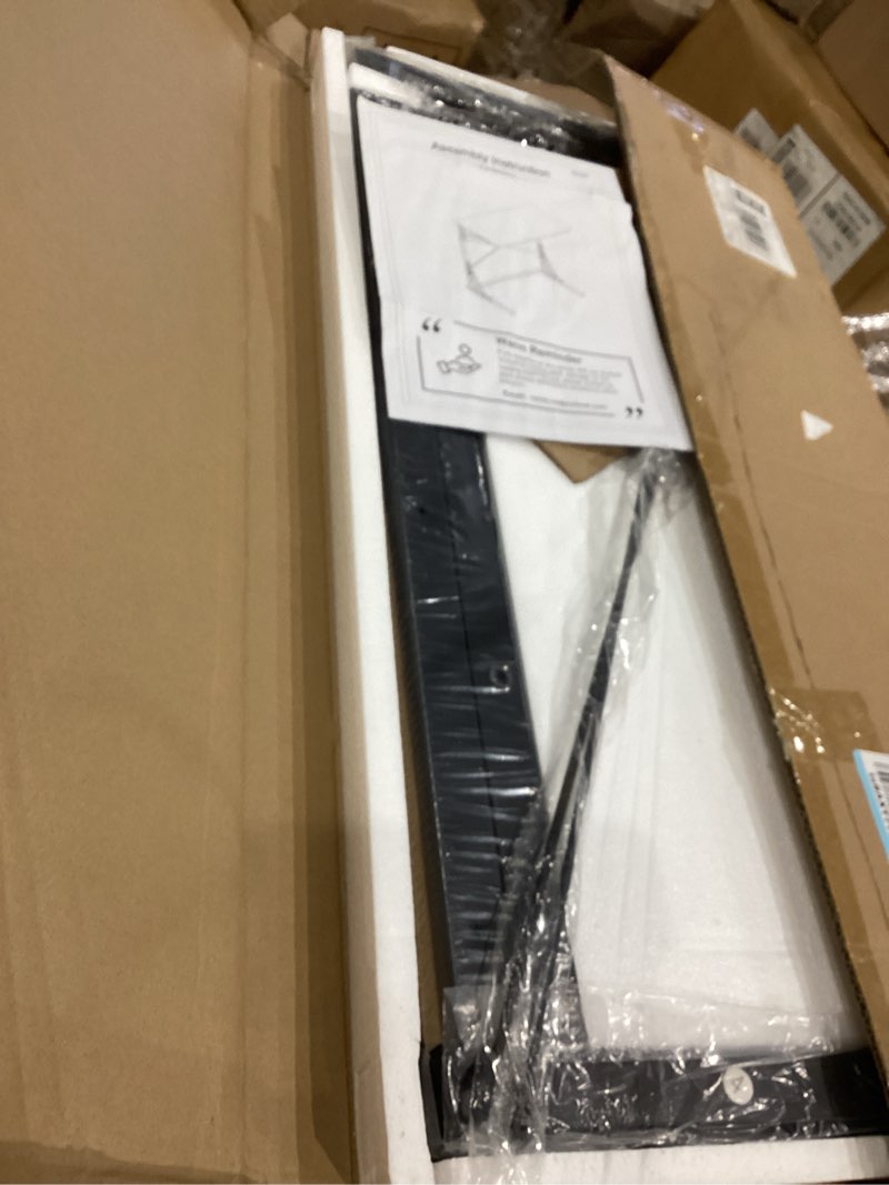 Condition photo showing New/Like New for vantic 31.5" folding desk, foldable tv tray table for eating on couch, extra large tv dinner trays, portable fold computer writing desk table for home office, rustic brown