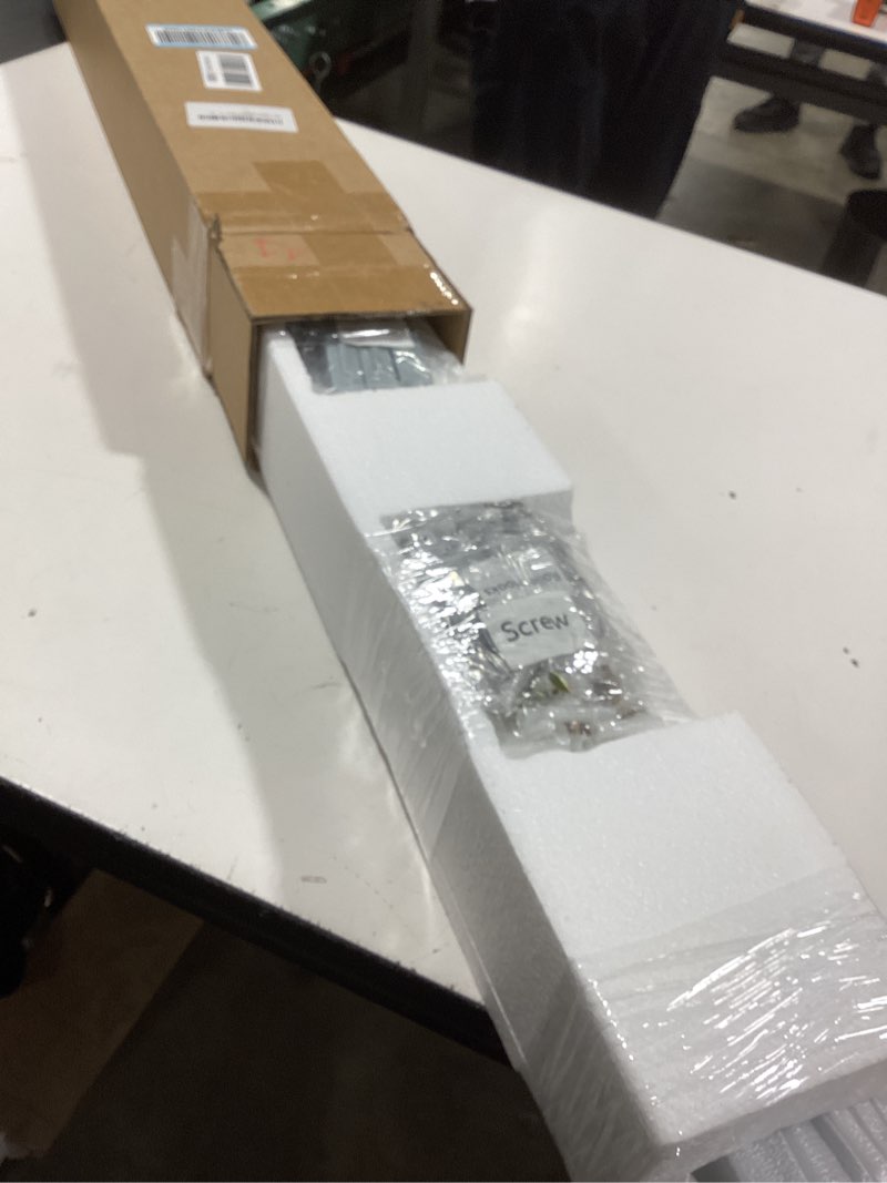 Condition photo showing Good Condition for curtain track, ceiling curtain track for room divider, ceiling mount rail set with roller hooks, white, 9ft - 12ft white 9ft - 12ft