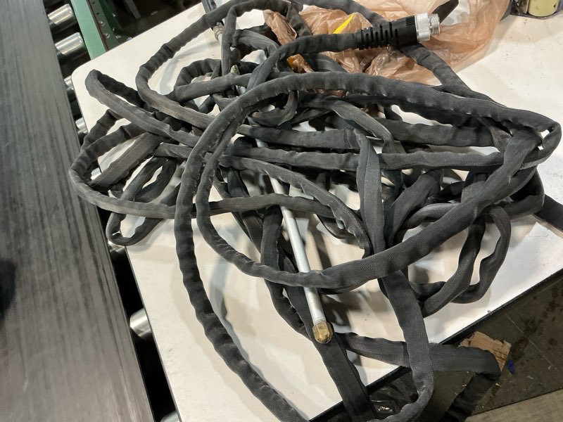 Condition photo showing As Is for zero-g teknor apex 5/8-in x 50-ft premium kink free woven gray hose