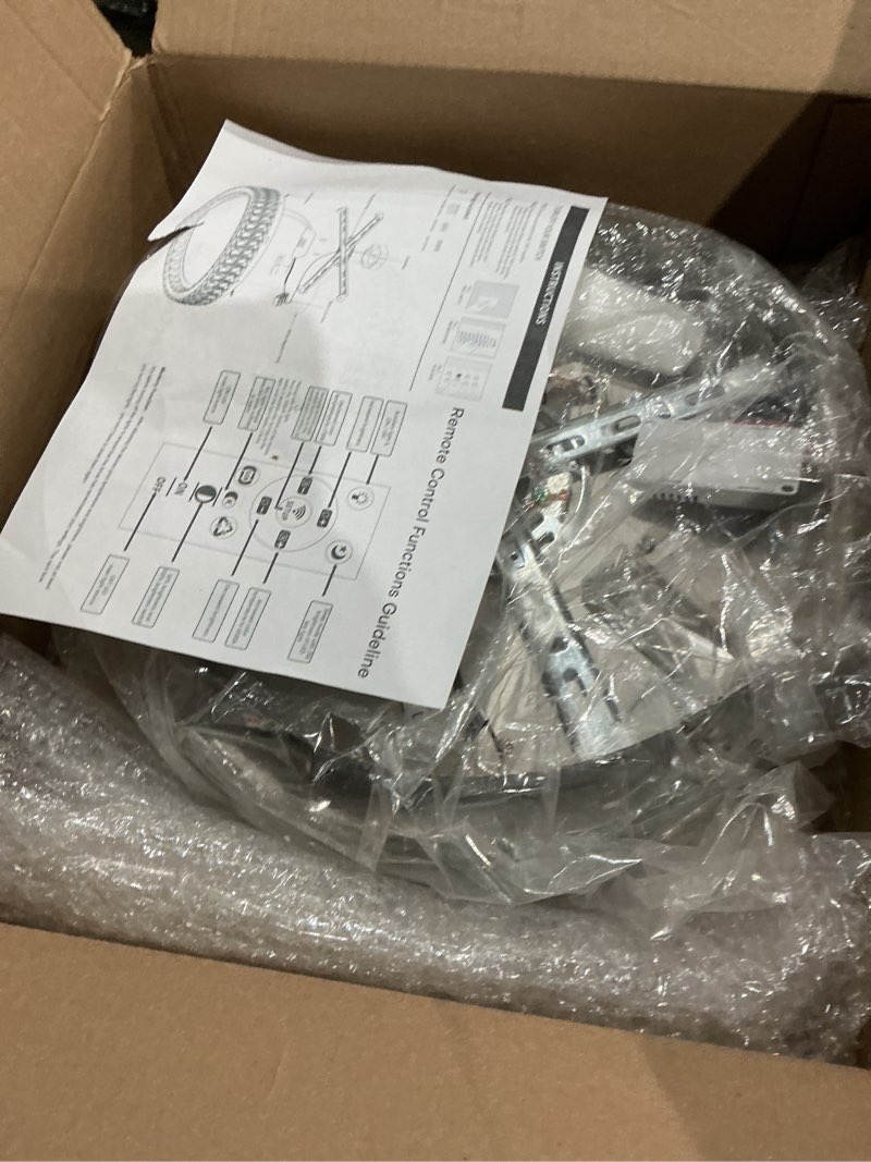 Condition photo showing As Is for krychiler 13.8" bright crystal flush mount ceiling lights, dimmable led modern close to ceiling lighting fixture, chrome hallway round chandelier for bedroom kitchen bathroom closet foyer dining room 13.8inch