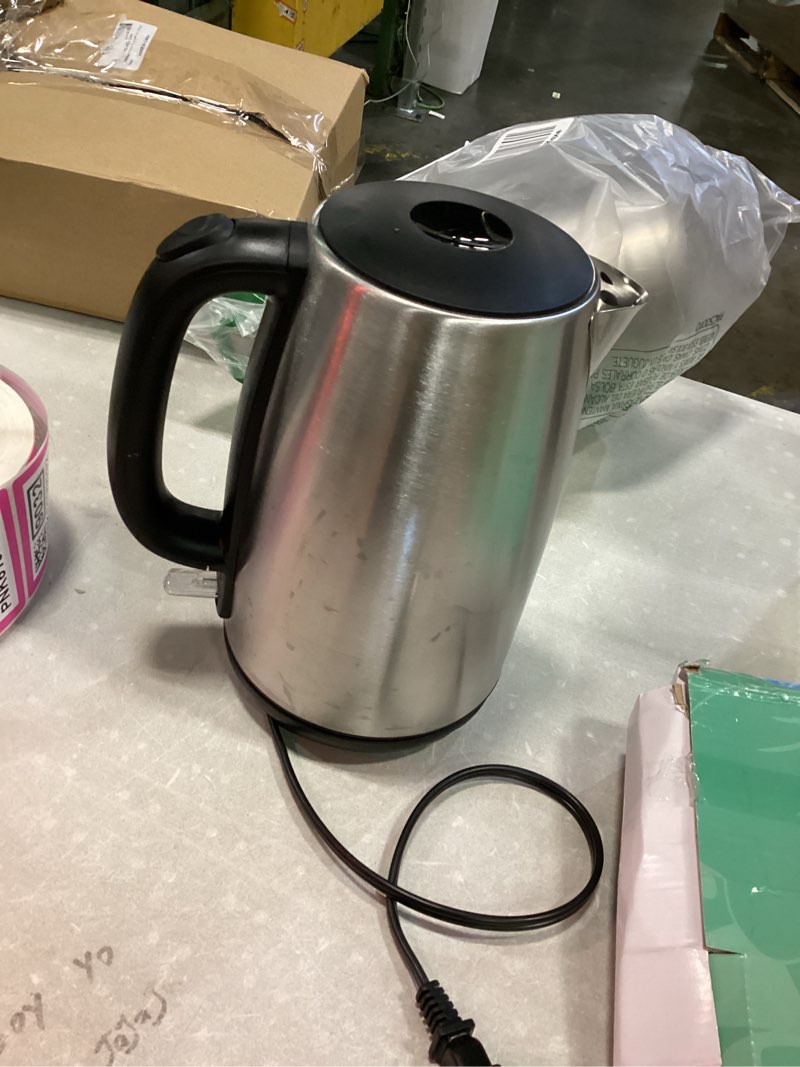 Condition photo showing As Is for store 4.2 out of 5 stars (4.2) | 723 black+decker 1.7l stainless steel electric cordless kettle, ke1700sd