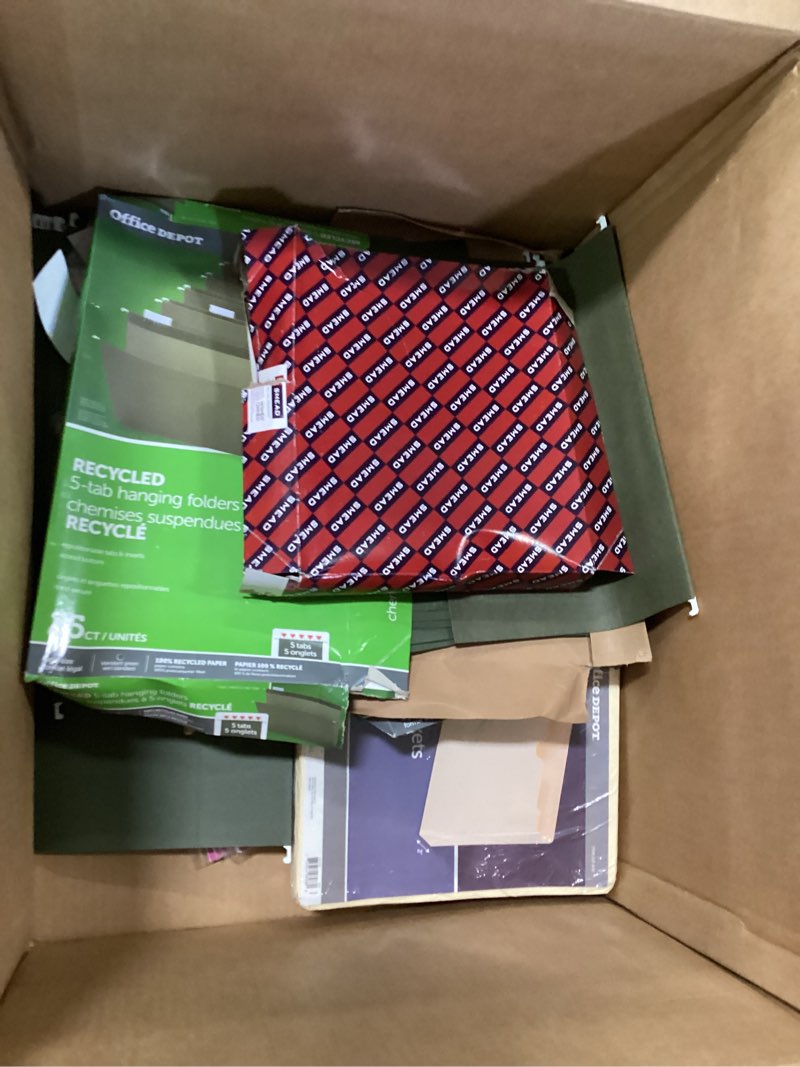 Condition photo showing Good Condition for Assortment of school and office supplies